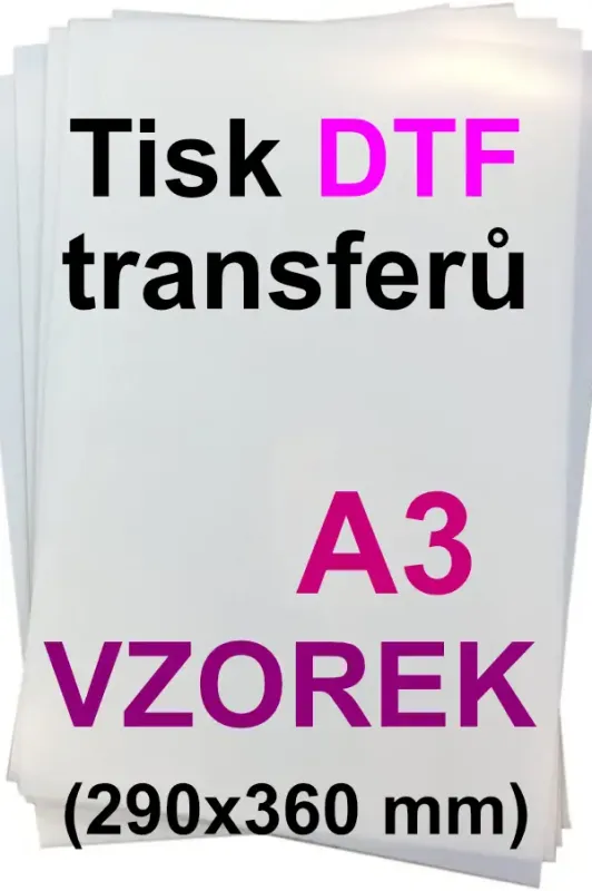 DTF potisk transferové folie (VZOREK)